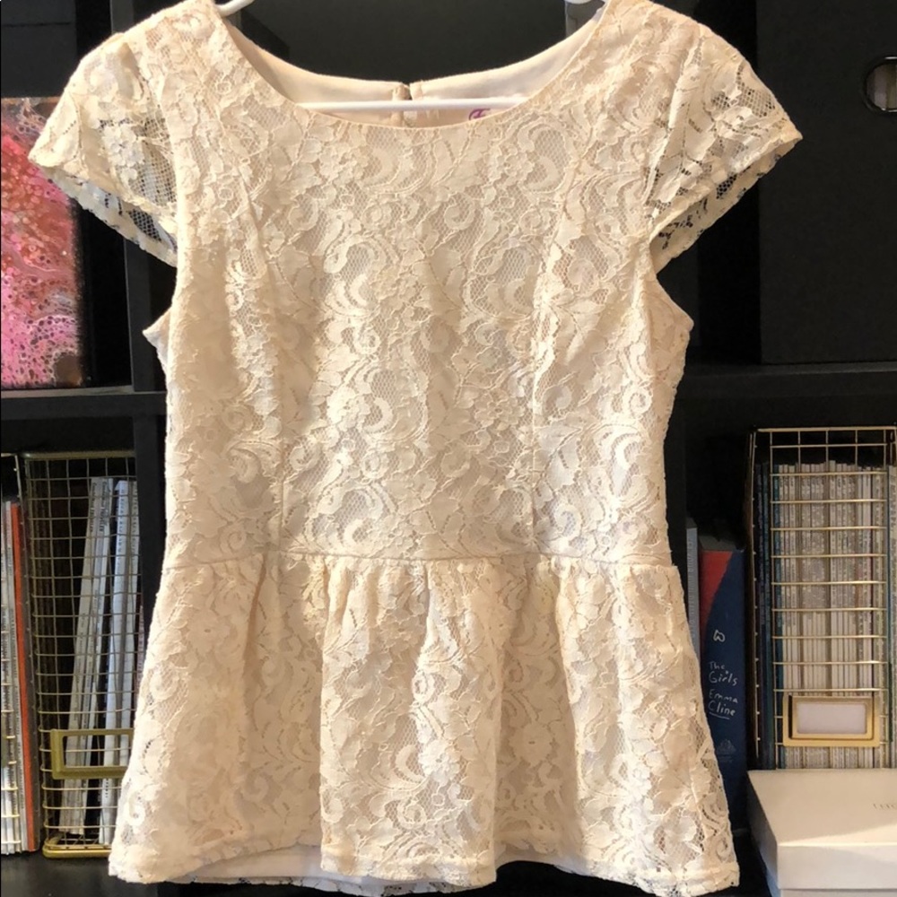 Cream lace top | Size S | Worn once